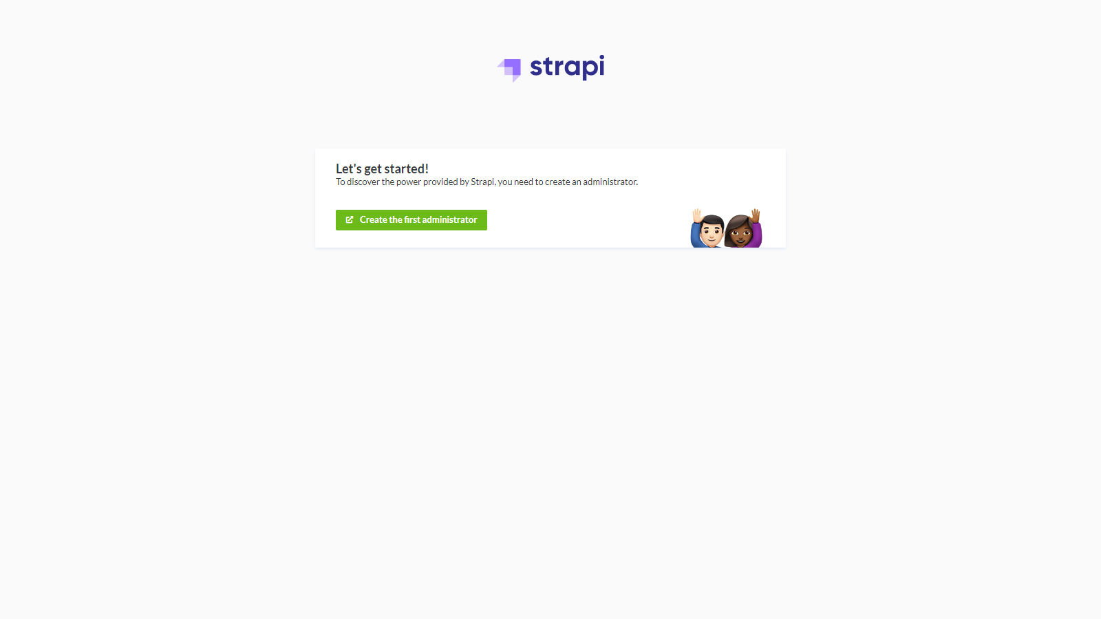 screenshot of the Strapi-sqlite app